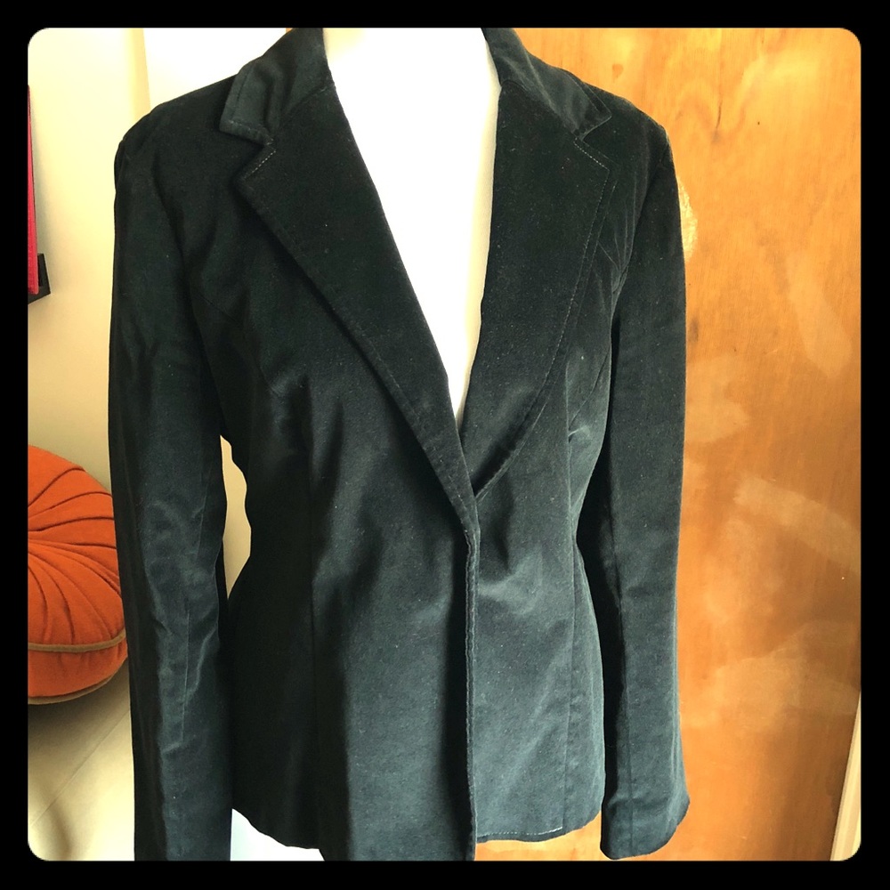GAP Black Velvet Blazer w/ Satin Lining